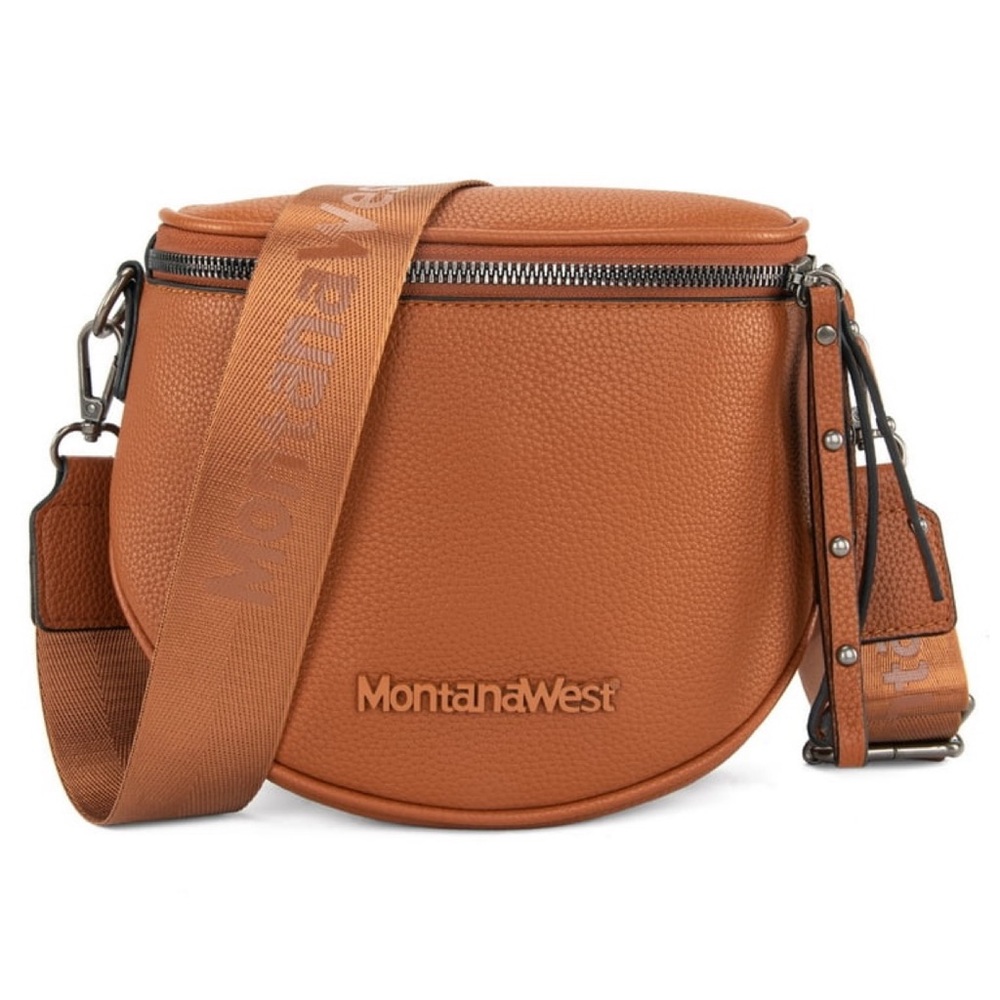 Montana West Brown Crossbody Bum Bag with Adjustable Strap and Coin Purse, NWOT